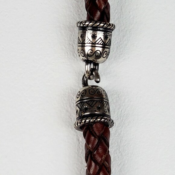 Vintage 80's Women's Braided Weave Cord Belt w/ Silver Hardware 30" EVC - Picture 6 of 6